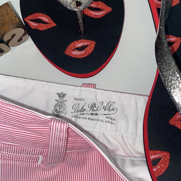 🏇POLO by RALPH LAUREN Pink & White Striped Shorts - Picture 5 of 8